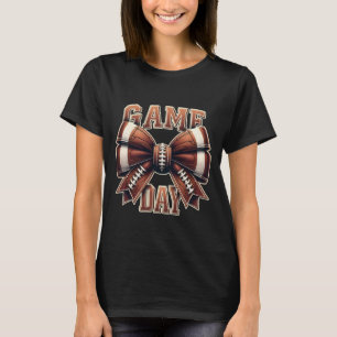 Coquette Mama American Football Season Game Day T-Shirt