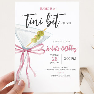 Coquette Martini Birthday Invitation