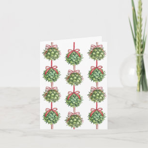 Coquette Mistletoe Watercolor Christmas Cards