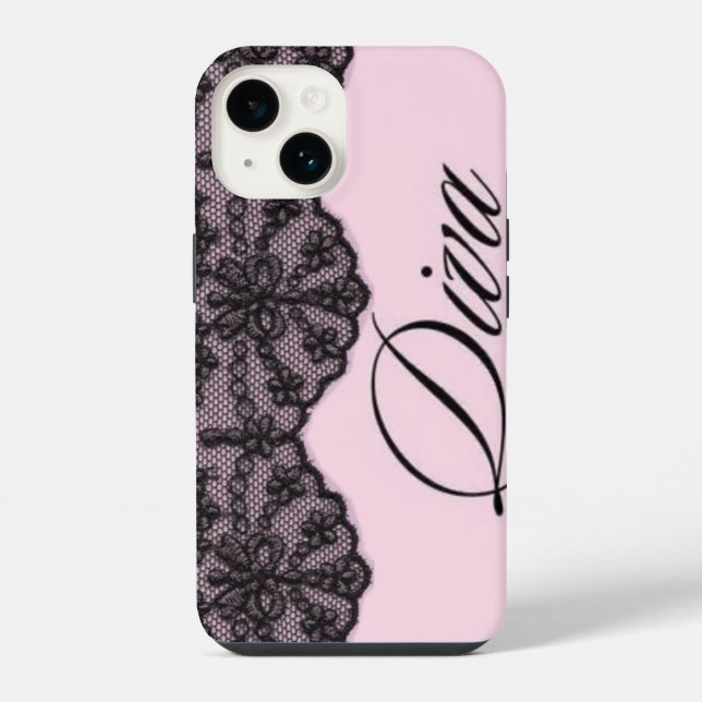 Coquette Monogram Lace Iphone Case (Back)
