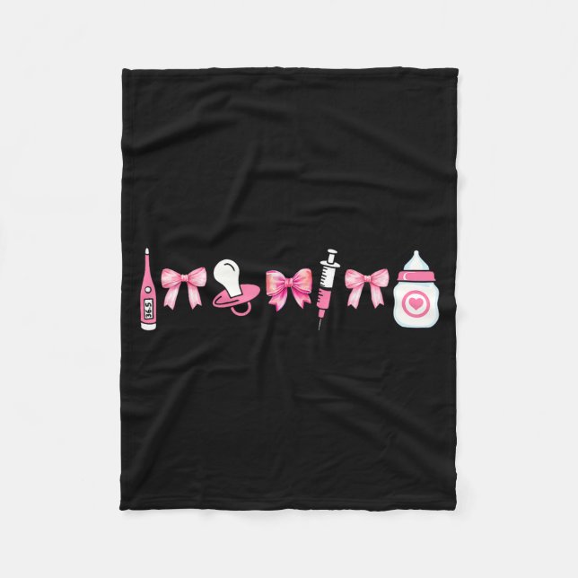Coquette Mother Baby Mbu Nurse Stpartum Rn Christm Fleece Blanket (Front)