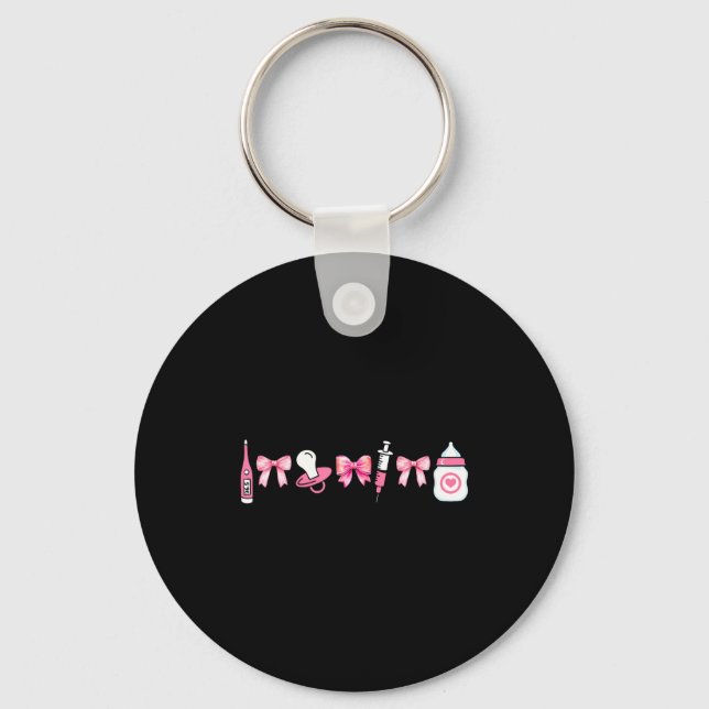 Coquette Mother Baby Mbu Nurse Stpartum Rn Christm Keychain (Front)