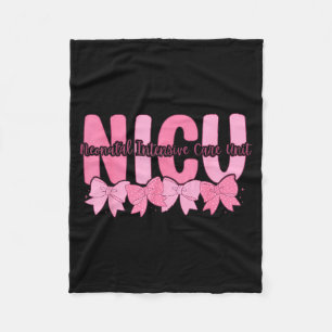 Coquette Nicu Nurse Nk Bow Neonatal Intensive Care Fleece Blanket