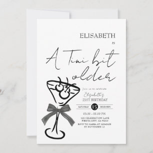 Coquette Olive Martini Birthday Invitation