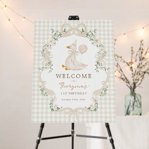 Coquette One Silly Goose 1st Birthday Welcome Foam Board