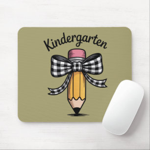 Coquette Pencil Bow Kindergarten Teacher School Mouse Pad