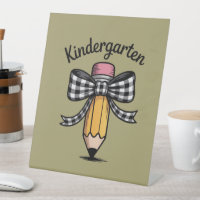 Coquette Pencil Bow Kindergarten Teacher School