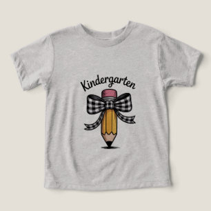 Coquette Pencil Bow Kindergarten Teacher School Toddler T-shirt