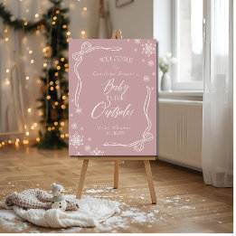 Coquette Pink Baby its Cold outside baby shower Foam Board
