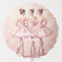 coquette pink ballerina birthday balloon