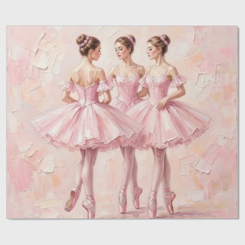 coquette pink ballerina birthday || wrapping paper