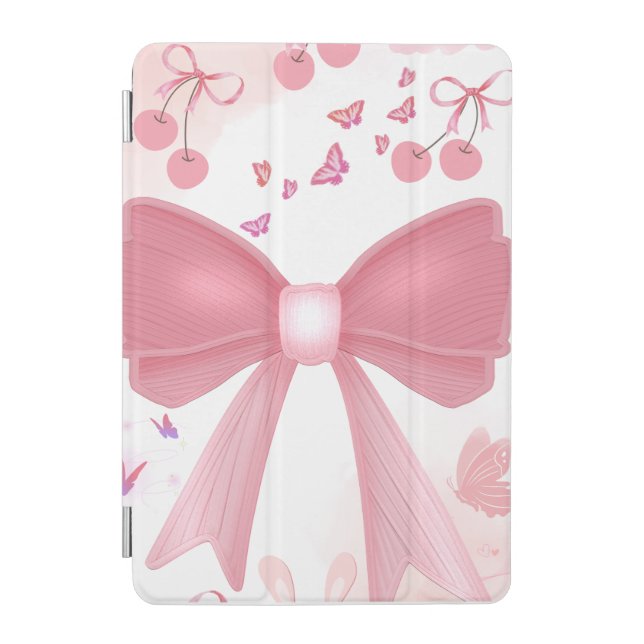 Coquette Pink Bow and Cherries Aesthetic Collage – iPad Mini Cover (Front)
