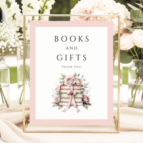 Coquette Pink Bow Baby Shower Cards And Gifts  Poster