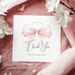 Coquette Pink Bow Baby Shower Thank You Card<br><div class="desc">Celebrate the upcoming arrival of your little one with our "Coquette Pink Bow Baby Shower Thank You Card, " an elegant touch that sets the stage for a day of joy and anticipation.</div>