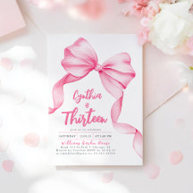 Coquette Pink Bow Birthday