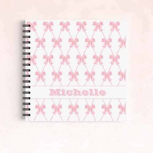 Coquette Pink Bow Bridesmaid Notebook