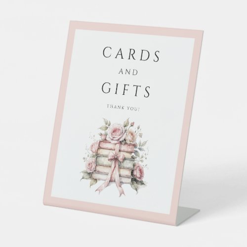 Coquette Pink Bow Cards And Gifts Pedestal Sign