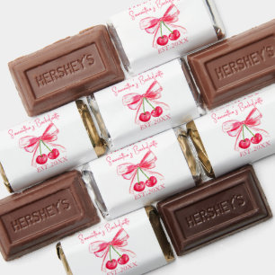 Coquette Pink Bow Cherry Bachelorette Party Hershey's Miniatures