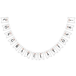 Coquette Pink Bow Congratulations | Graduation  Bunting Flags