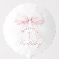Coquette Pink Bow First Birthday