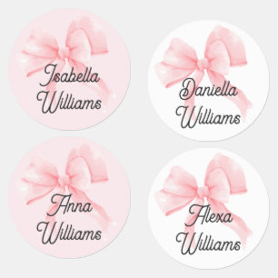 Coquette Pink Bow Girl Clothing Kids' Labels