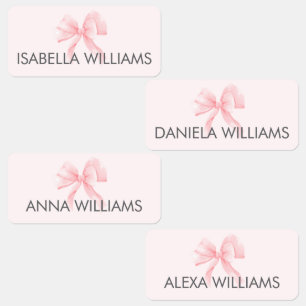 Coquette Pink Bow Girl Clothing Kids' Labels