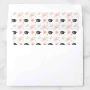 Coquette Pink Bow Graduation Envelope Liner