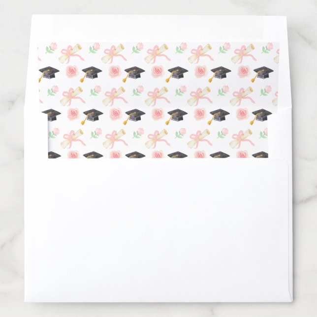 Coquette Pink Bow Graduation  Envelope Liner (In Envelope)