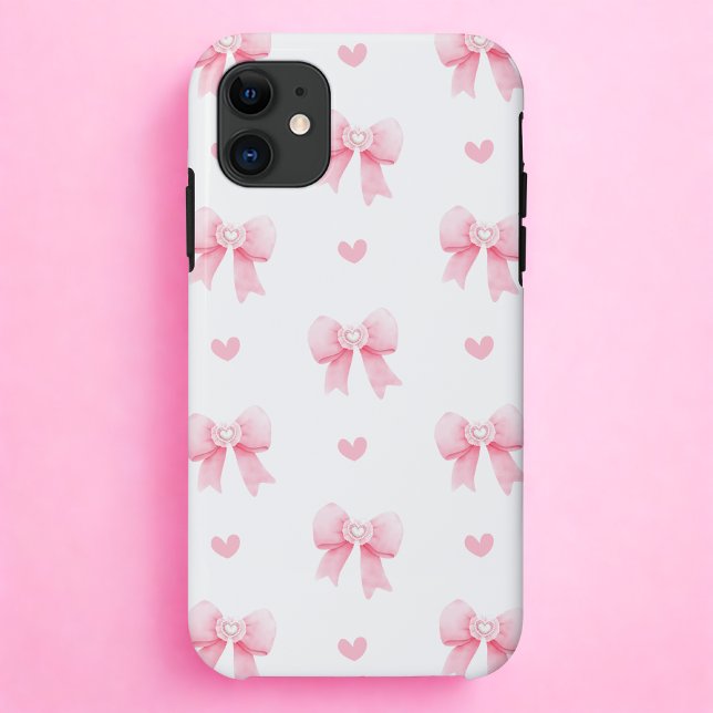 Coquette Pink Bow & Heart  Case-Mate iPhone Case (Creator Uploaded)
