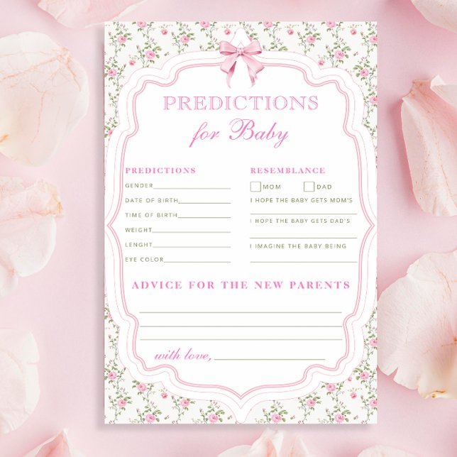 Coquette Pink Bow Love Shack Predictions for Baby  (Creator Uploaded)