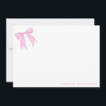 Coquette Pink Bow Personalized Name Stationery Thank You Card<br><div class="desc">Make a lasting impression with this elegant personalized thank you card, featuring a charming pink bow detail and minimalist name design. Perfect for expressing gratitude in style, this coquette-inspired stationery combines sophistication and simplicity, ideal for weddings, events, or personal use. The minimalist design highlights your name elegantly, creating a timeless...</div>