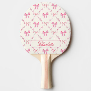 Coquette Pink Bow Ping Pong Paddle