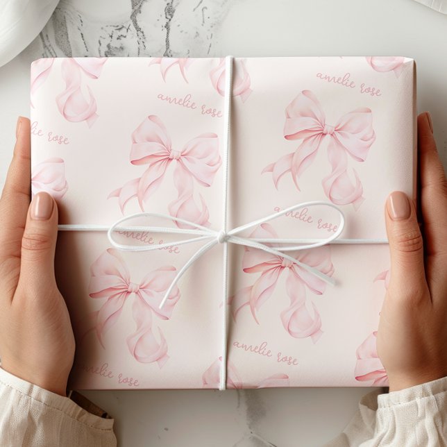 Coquette Pink Bow Wrapping Paper (Creator Uploaded)