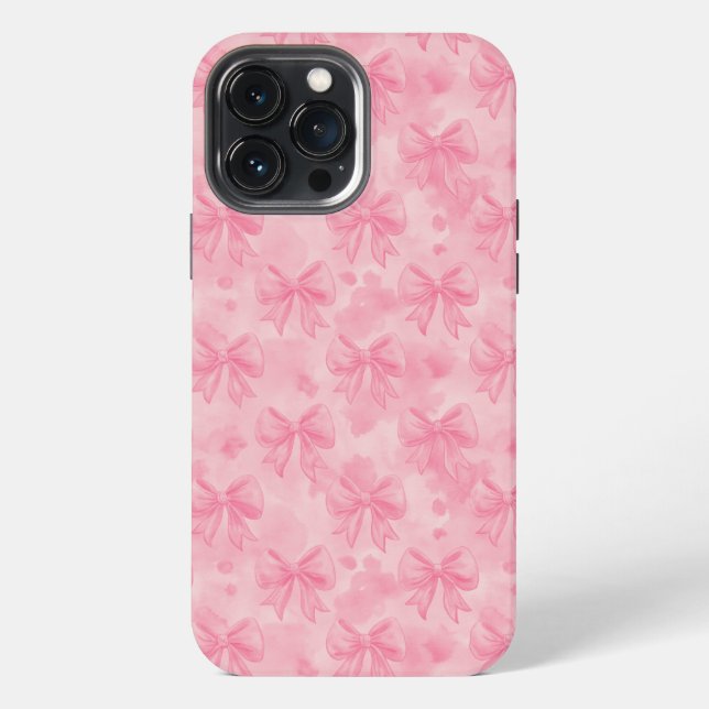 Coquette Pink Bows iPhone Case (Back)