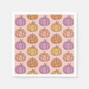 Coquette Pink Halloween Party Girly Pumpkin Preppy Napkins