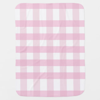Coquette Pink Plaid Baby Blanket