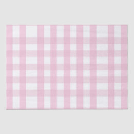 Coquette Pink Plaid Tissue Paper