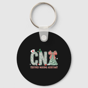 Coquette Preppy Christmas Cna Nurse Christmas Tree Keychain