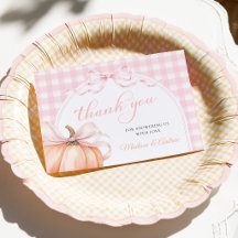 Coquette Pumpkin Pink Bow Baby Shower