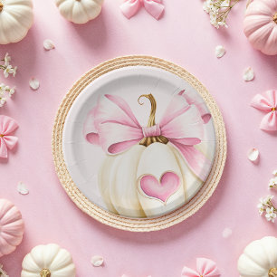 Coquette Pumpkin Pink Paper Plates