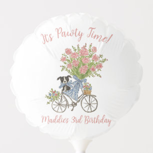 Coquette Puppy Birthday Party Balloons