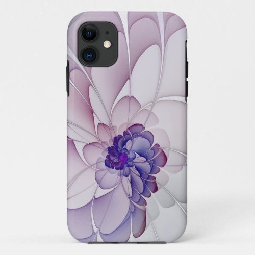 Coquette Purple Abstract Floral iPhone 11 Case