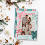 Coquette Red & Green Bows Green Photo Christmas Holiday Card<br><div class="desc">Celebrate the season in style with this charming, coquette-inspired Christmas photo card, featuring hand-drawn bows, soft colors, and a romantic, ribbon-filled design. The front features your favorite picture framed by four hand-drawn bows—one bold pink ribbon with red stripes, one green ribbon with navy stripes, plus two smaller accents in classic...</div>