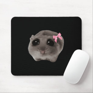 Coquette Sad Hamster Meme Mouse Pad