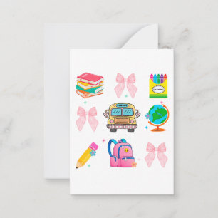 Coquette School ,Back To School Shirts,Teacher Coq Note Card