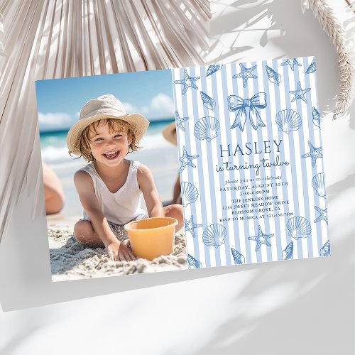 Coquette Seashells Coastal Birthday Photo