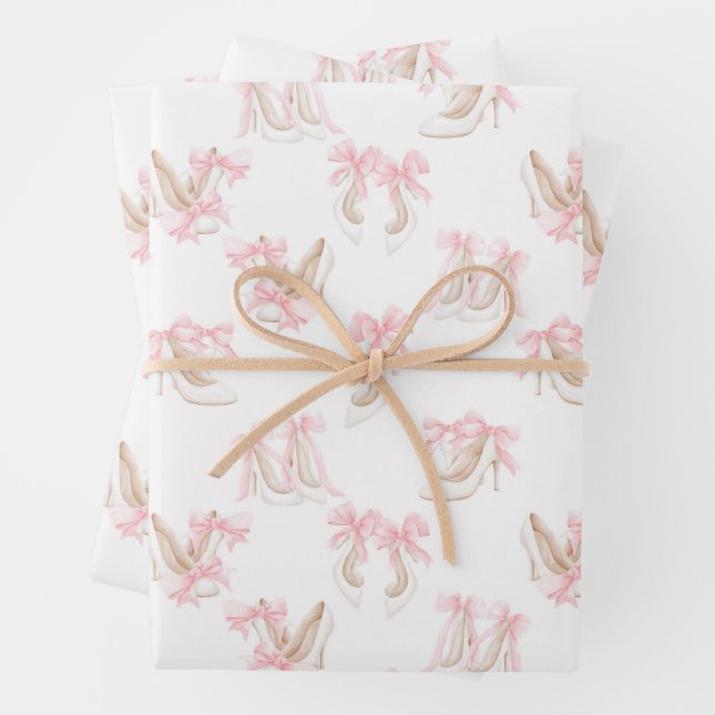 Coquette Shoes Pattern  Wrapping Paper Sheets (In situ)