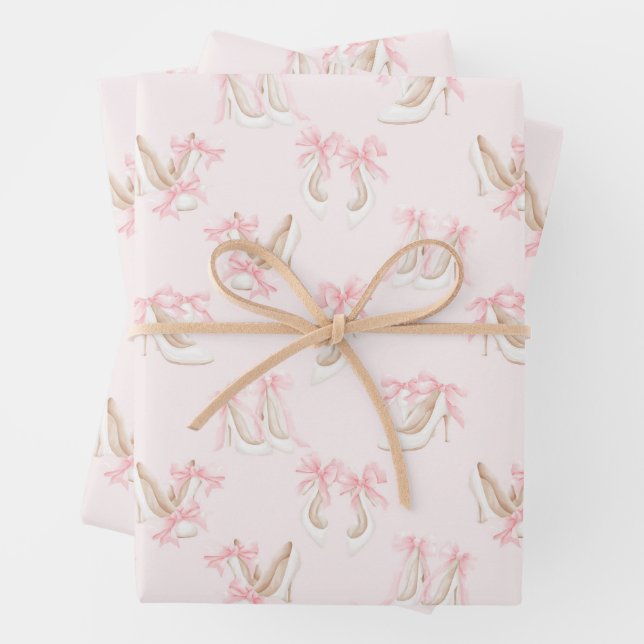 Coquette Shoes Pattern  Wrapping Paper Sheets (In situ)