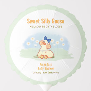 Coquette Silly Goose Daisy Flower Girl Baby Shower Balloon