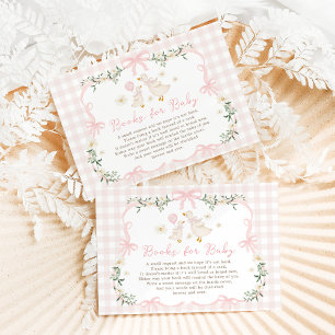 Coquette Silly Goose Pink Bow Books for Baby Girl Enclosure Card